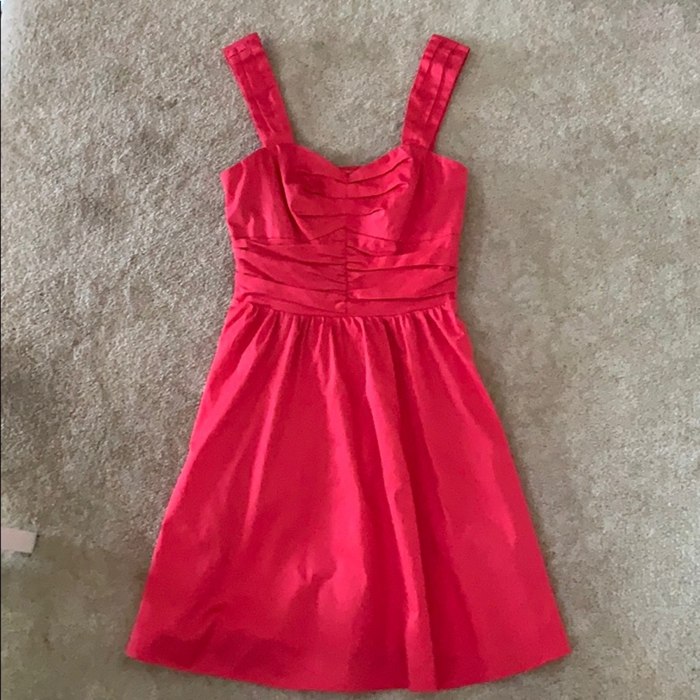 Express pink woven spring dress